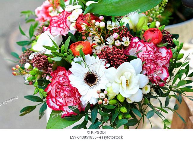Bouquet of different flowers for a wedding or an event
