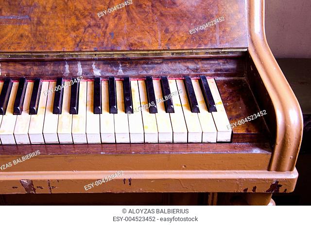 vintage piano keyboard fragment