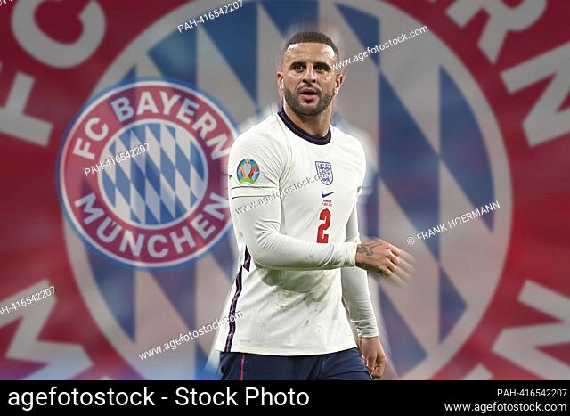 PHOTO MONTAGE: Kyle WALKER is Thomas Tuchel's dream player and would like to move to FC Bayern Munich. ARCHIVE PHOTO; Kyle WALKER (ENG), action, single image