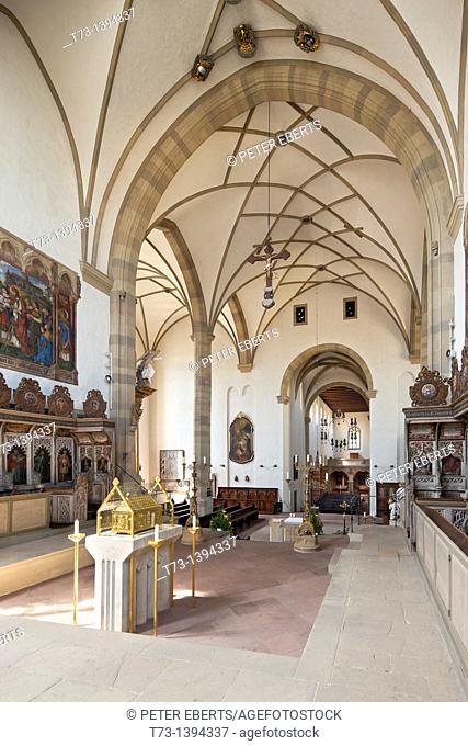 St. Burkard, Kircheninnenraum, Würzburg, Germany