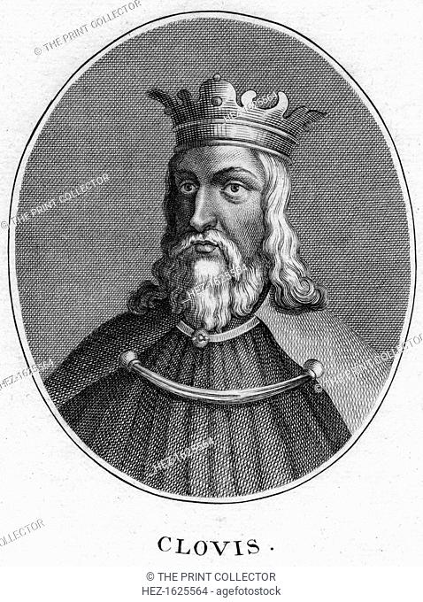 Clovis, King of the Franks. Clovis I (c466-511) converted to Christianity and was baptized in 496 AD. He was the first Christian King of the Franks