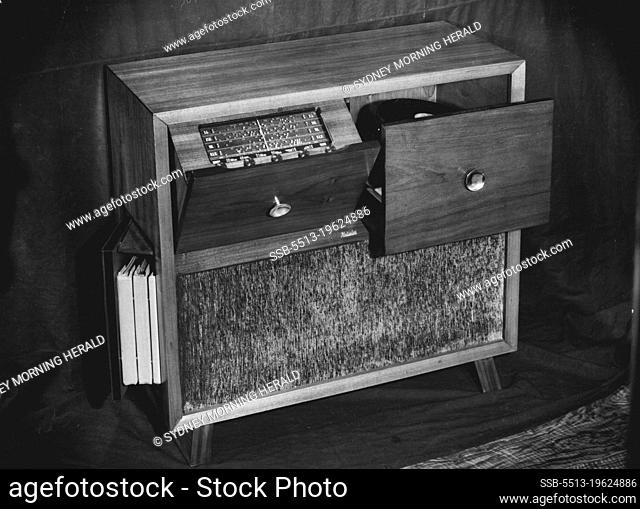 The Kriesler multigram microgroove console radiogram.Kriesler multigram micro-groove console radiogram. October 6, 1952