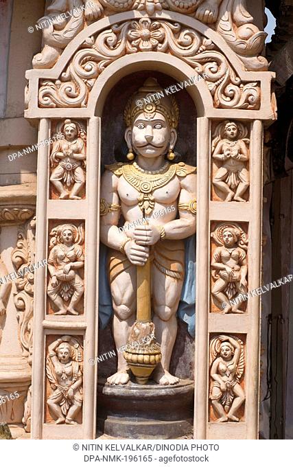 God hanuman standing pose holding mace, puri, orissa, india, asia