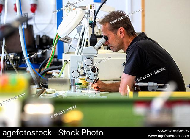 A part of a production of the Elton hodinarska, a maker of Prim wrist watches, is seen on June 10, 2021, in Nove Mesto nad Metuji, Czech Republic