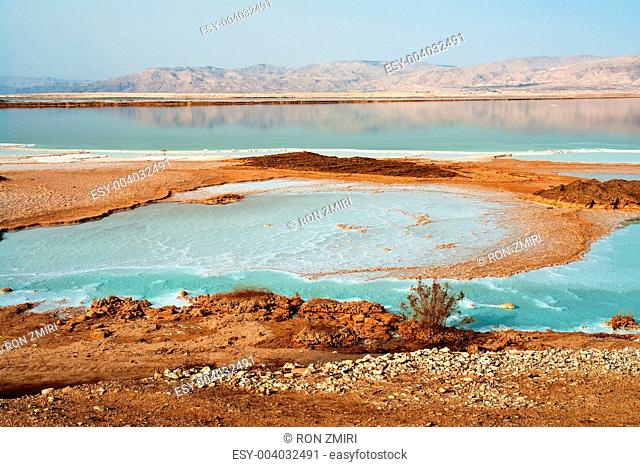 View of Dead Sea Israel coastline
