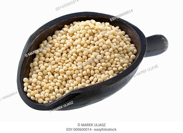 scoop of Israeli couscous