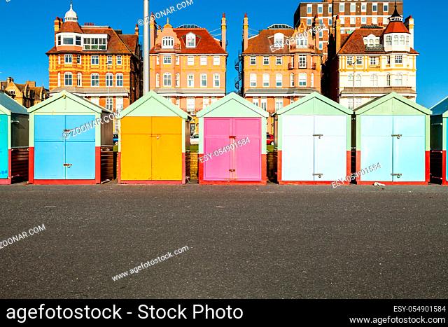 An image of the beautiful UK Brighton beach huts