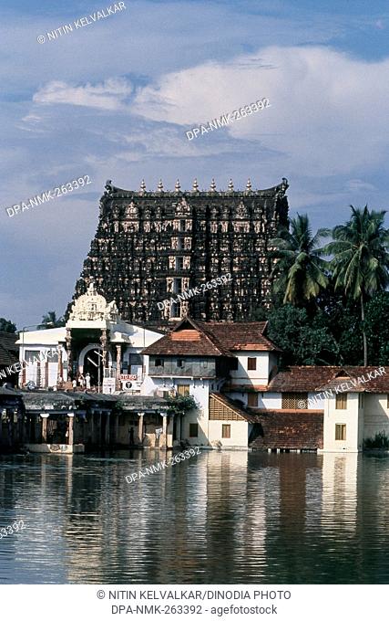 Structure of Padmanabhaswamy Temple, Thiruvananthapuram, Kerala, India, Asia