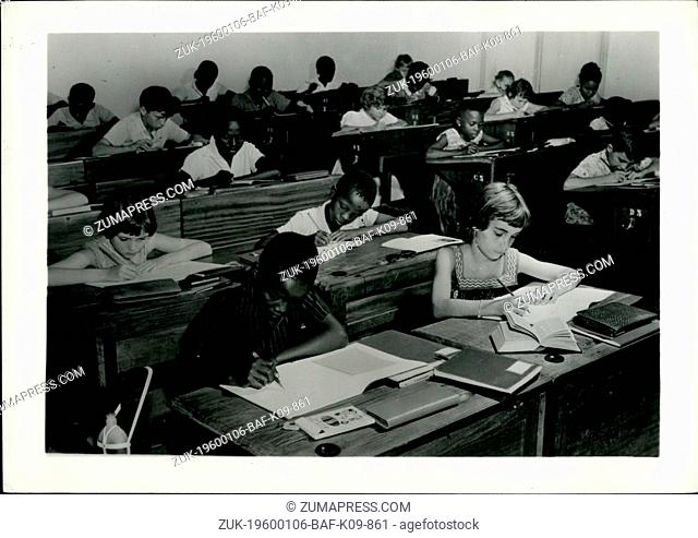 1962 - Belgian Congo -- Elementary Classes at the Athene Royal at Leopoldoille. (Credit Image: © Keystone Pictures USA/ZUMAPRESS.com)