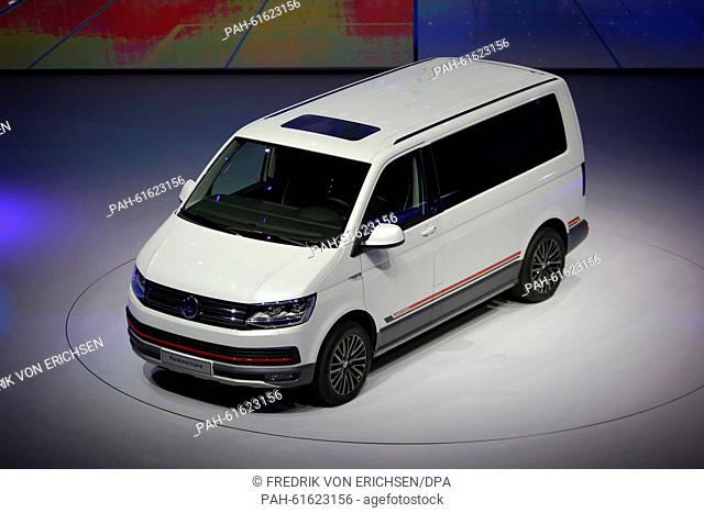 The new VW Multivan (T6) Panamericana Edition is presented to the guests of the 'Volkswagen Group Night' ahead of the first media day of the upcoming...
