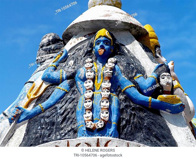 Anse La Raie Mauritius Kali Statue on Shri Baba Tomb