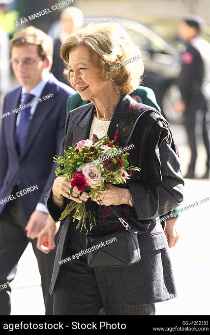 La antigua Reina Sofía visita 'Rastrillo Nuevo Futuro' en Palacio de Cibeles el 17 de noviembre de 2023 en Madrid, España