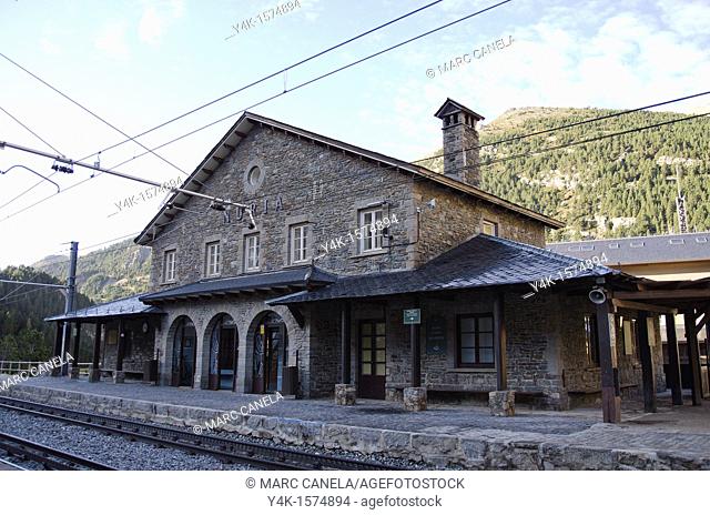 Vall de Núria rack railway station, Girona province, Catalonia, Spain