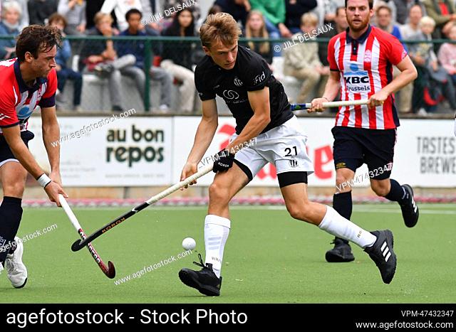 Racing's Diego Lucaccioni pictured in action during a hockey game between Royal Leopold Club and Royal Racing Club, Sunday 23 October 2022 in Ukkel-Uccle