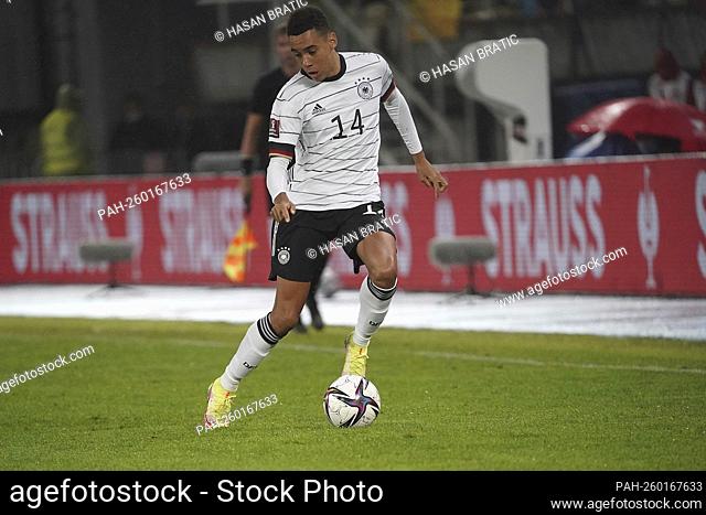 11.10.2021, Toshe Proeski Arena, Skopje, MKD, World Cup qualification, North Macedonia vs Germany, in the picture Jamal Musiala (Germany)