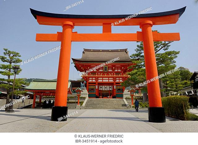 Torii outside the Fushimi Inari Taisha Shinto shrine
