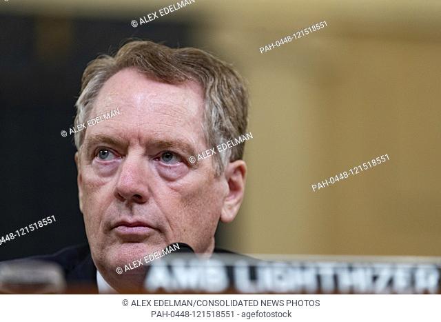 Ambassador Robert Lighthizer, United States Trade Representative, testifies to United States House of Representatives Committee on Ways and Means during a...
