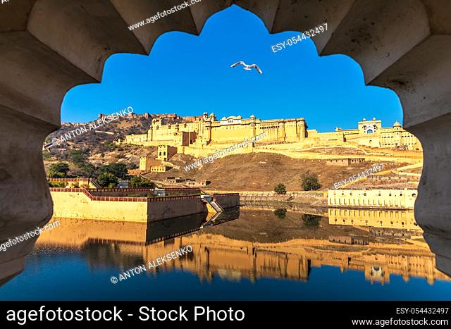 Amber Fort, view from the arch in Jaipur, India