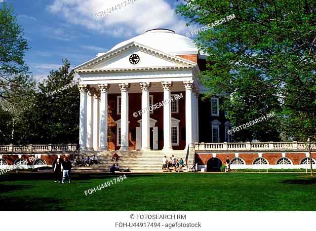 university, college, campus, Virginia, Charlottesville, VA, The Rotunda on the University of Virginia campus in Charlottesville in the spring