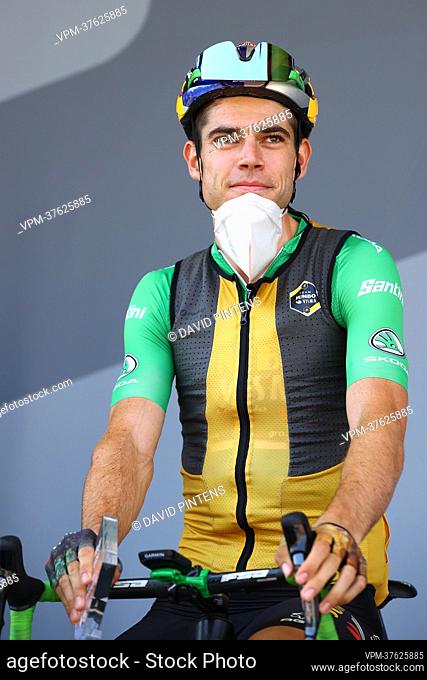 Belgian Wout Van Aert of Team Jumbo-Visma pictured at the start of stage sixteen of the Tour de France cycling race, from Carcassonne to Foix (179km), France