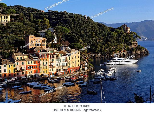 Italy, Liguria, Portofino, port