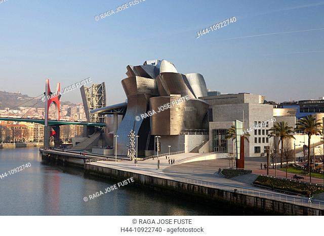 Spain, Europe, Basque Country, Bilbao, architect, architecture, bilbao, different, famous, Frank, Ghery, museum, new, river, skyline, style, metal