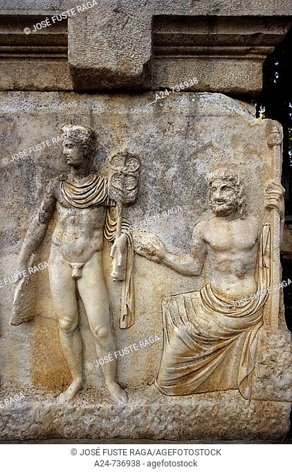 Sarcophagus, ruins of Aphrodisias. Turkey