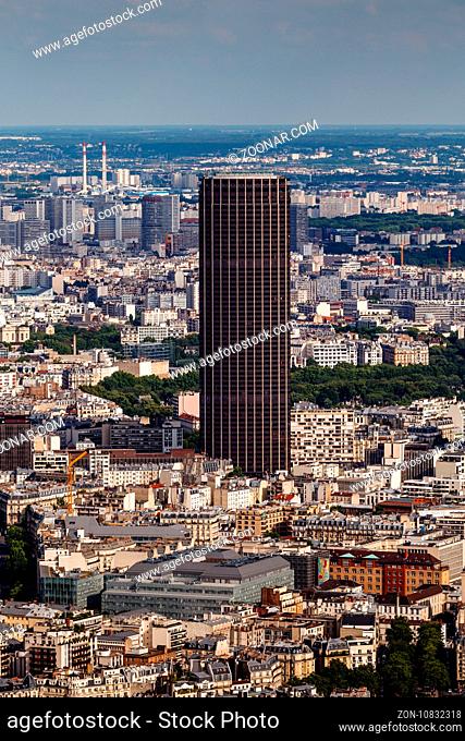 PARIS - JUNE 29: Tour Montparnasse on June 29, 2013 in Paris, France. Tour Montparnasse - skyscraper located in 15 th arrondissement of Paris