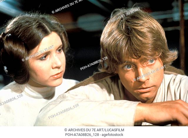 Star Wars: Episode IV - A New Hope Year: 1977 USA Director: George Lucas Mark Hamill, Carrie Fisher . It is forbidden to reproduce the photograph out of context...