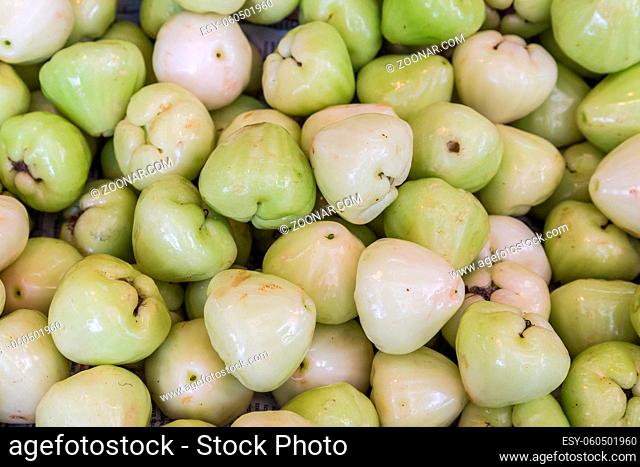 Rose apple or bell fruit on a market in Indonesia