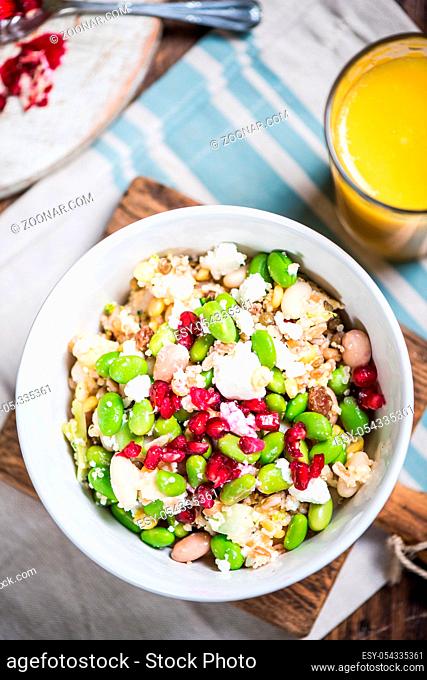 Wholefood salad, clean eating and diet, weightloss concept
