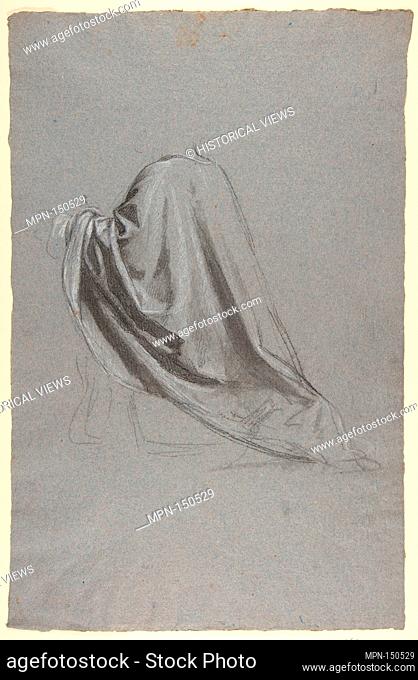 Drapery Study for a Bishop (lower register; study for wall paintings in the Chapel of Saint Remi, Sainte-Clotilde, Paris, 1858)