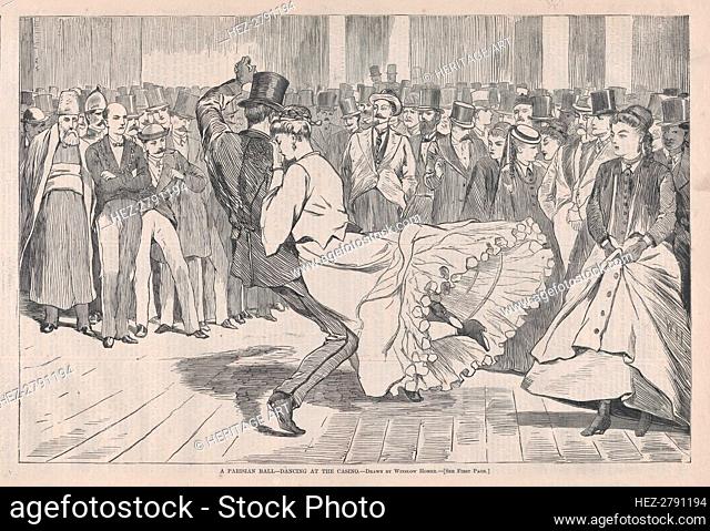 A Parisian Ball - Dancing at the Casino (Harper's Weekly, Vol. XI), November 23, 1867. Creator: Unknown