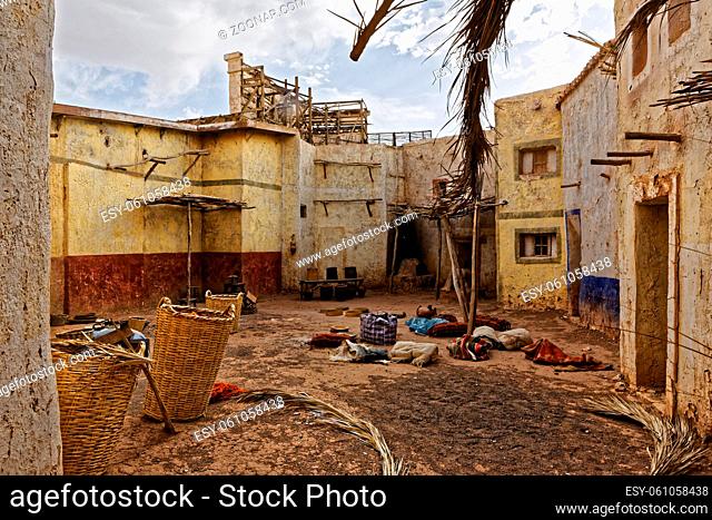 Abandoned and deserted city in Ouarzazate, Morocco. The area also is being used as film studios