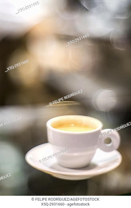 Close-up of an espresso coffee