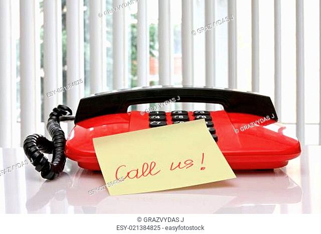red office telephone