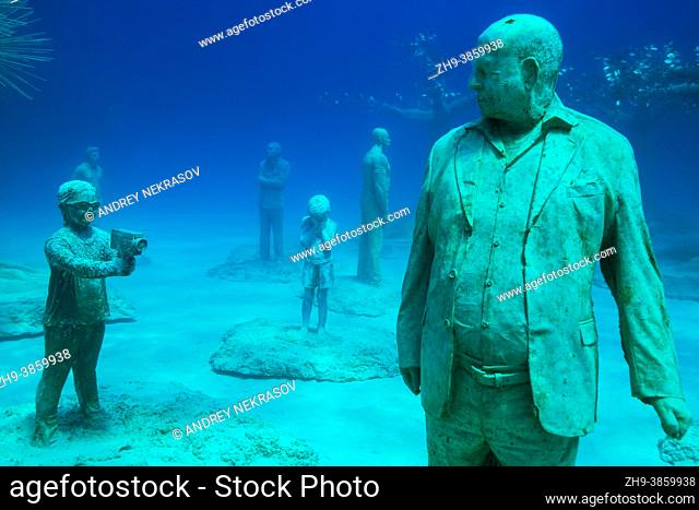 Museum of Underwater Sculpture Ayia Napa (MUSAN). Art work sculptor Jason deCaires Taylor. Mediterranean Sea, Ayia Napa, Cyprus