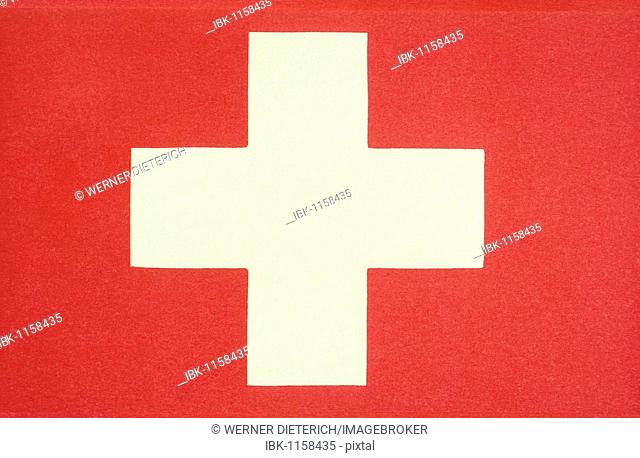 Swiss flag, red, white, symbol, Switzerland
