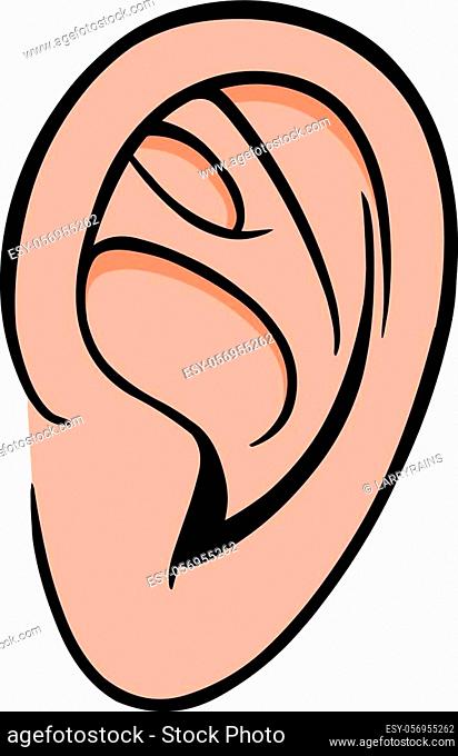 A cartoon illustration of a Ear