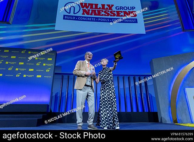 Flemish industrial Willy Naessens pictured during the award ceremony for the 29th edition of the (Flemish) 'Company of the year' and 'Scale up of the year' for...