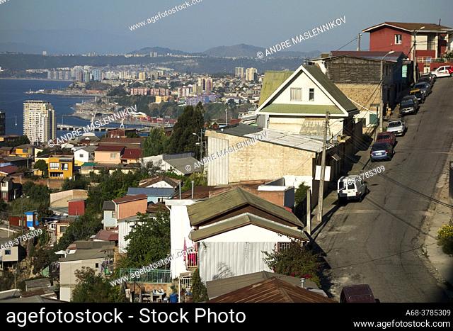 View of Valparaiso, Chile. UNESCO World Heritage Site