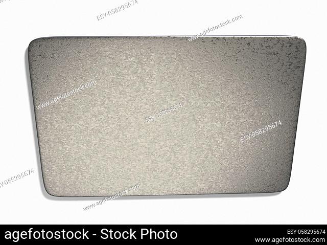 empty sign plate isolated on white, 3d render