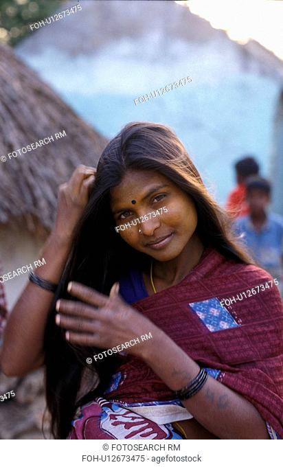 hair, girl, combing, india, person, people