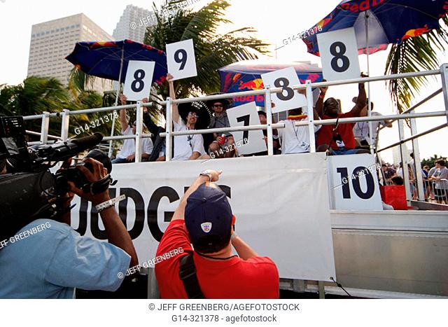 Scores at Red Bull Flügtag festival, Bayfront Park. Miami. Florida, USA