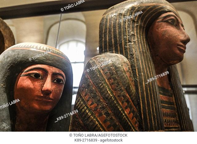Sarcophagus of Ankhpakhered. Egyptian Pharaonic collection. Louvre Museum. Paris. France