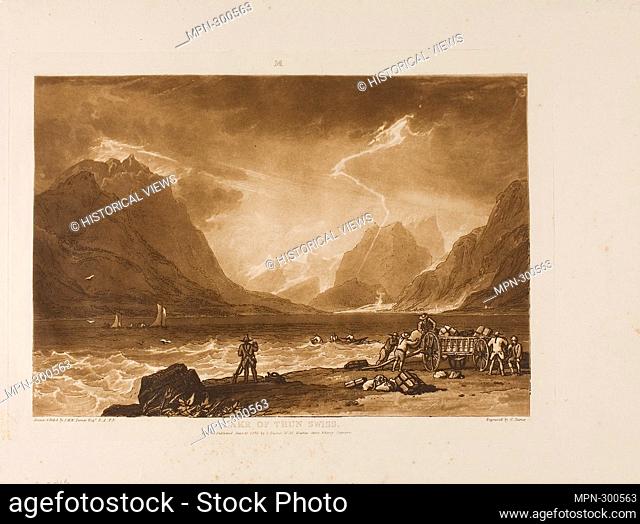 Author: Joseph Mallord William Turner. Lake of Thun, plate 15 from Liber Studiorum - published June 10, 1808 - Joseph Mallord William Turner (English