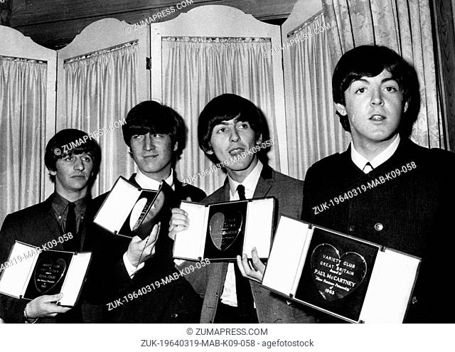Mar. 19, 1964 - London, England, U.K. - The Variety Club of Great Britain annual Show Business Awards presentations were made at a luncheon today at the...