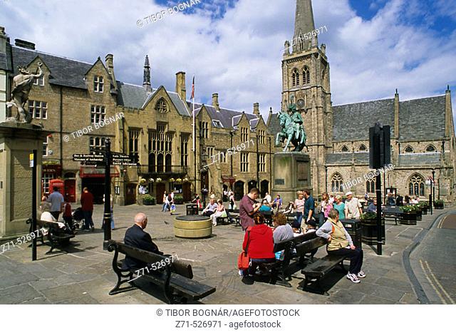 Market Place, St. Nicholas Church. Durham. England. Britain. U.K