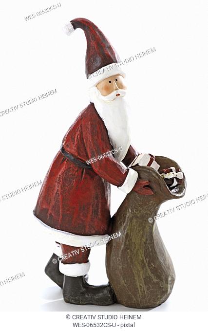 Santa Claus figurine, close-up