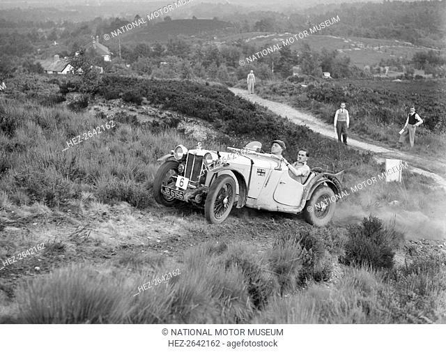 1935 MG PA of RM Andrews taking part in the NWLMC Lawrence Cup Trial, 1937. Artist: Bill Brunell